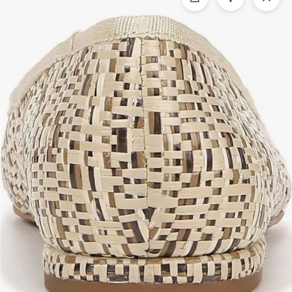 Franco Sarto Beige Woven Ballet Flats with Bow Detail - Picture 6 of 8